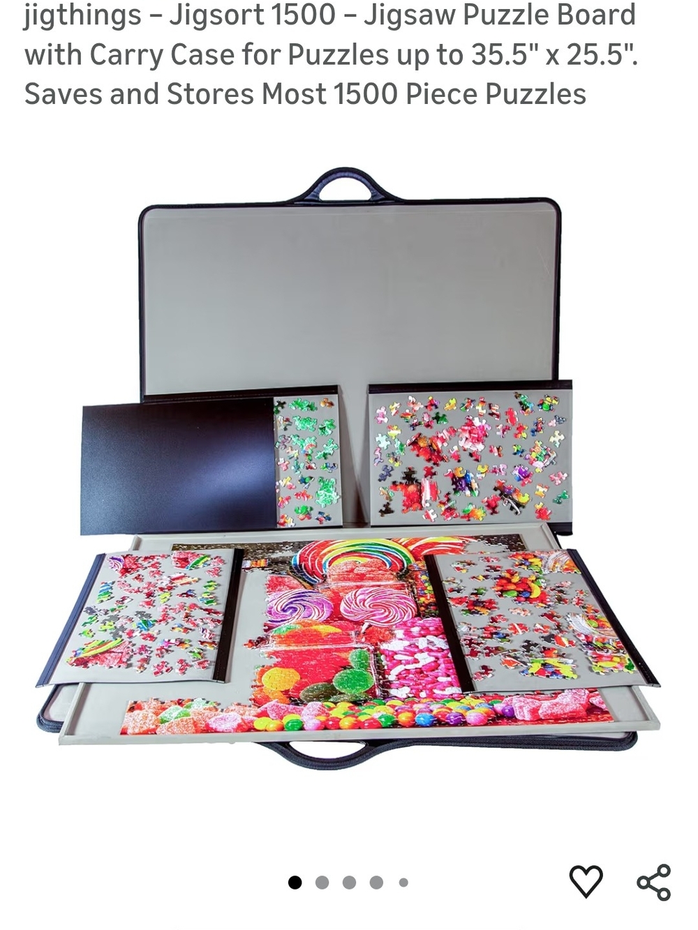 Jigsaw Puzzle Board Carry Case - Gray Puzzle Sorting & Storage